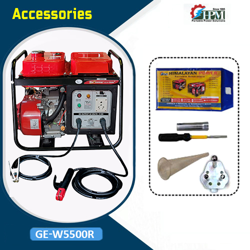 200 Amps Petrol Welding Generator, - 4.5 KW, Recoil Start  Model GE-W5500R  